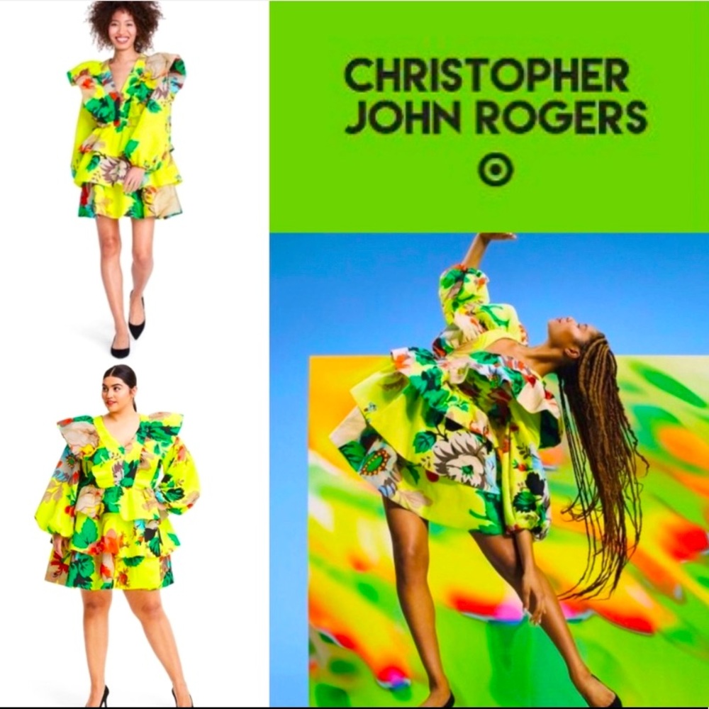 Christopher John Rogers x Target Neon Floral Dress